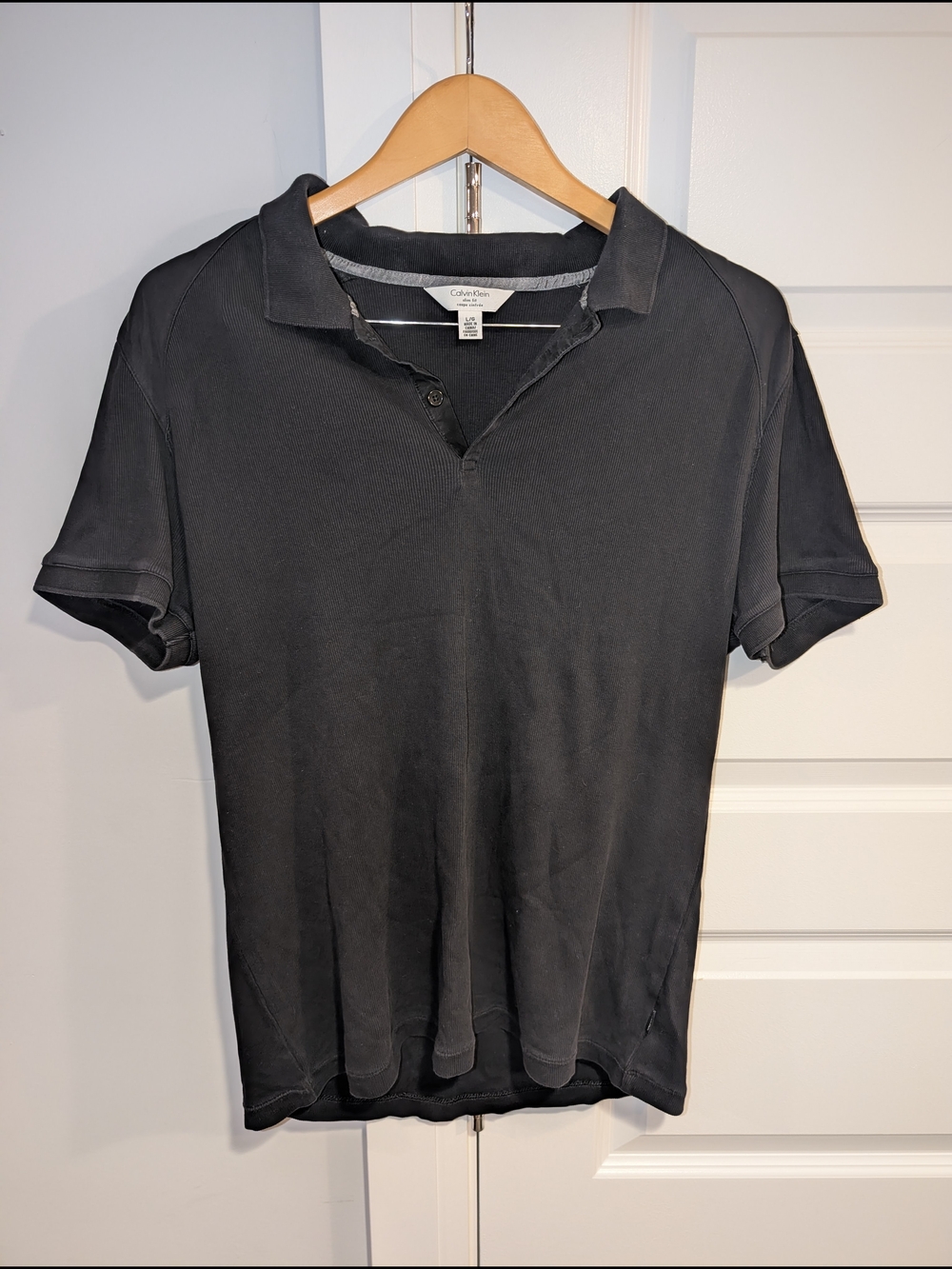 Calvin Klein Black Short-Sleeve Polo Shirt